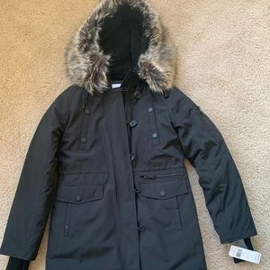 BCBG Winter Jacket with Fur Removable Hood